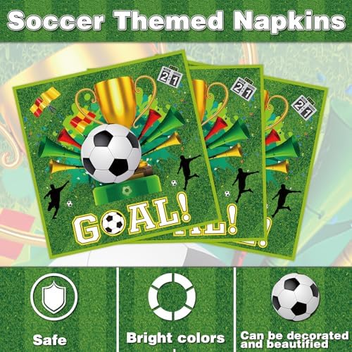 Soccer Theme Party Tableware Set for 40 Guests