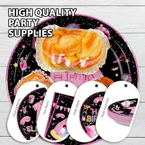 Grencian 96 Pcs Sleepover Party Supplies Set