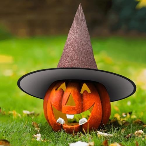 Rose Gold Red Print Witch Halloween Party Hat