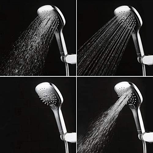UWEREBFM Handheld Shower Head with 3 Spray Settings and Pause Switch 1