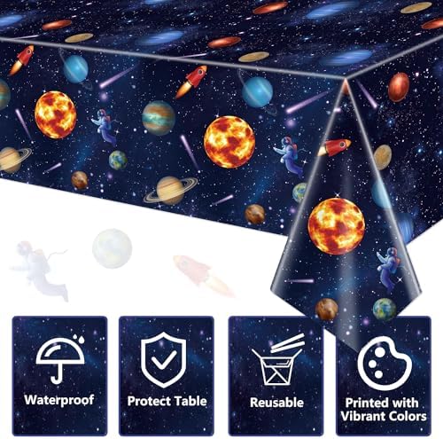 2 Pack Outer Space Tablecloths Solar System Decor