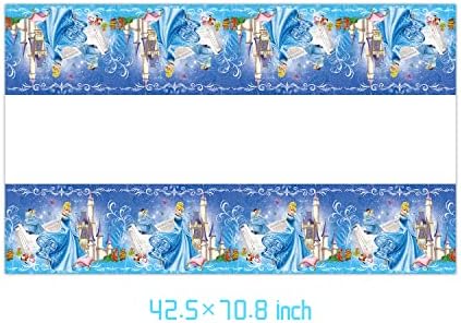 2pcs Cinderella Tablecloth for Birthday Party and Baby Shower