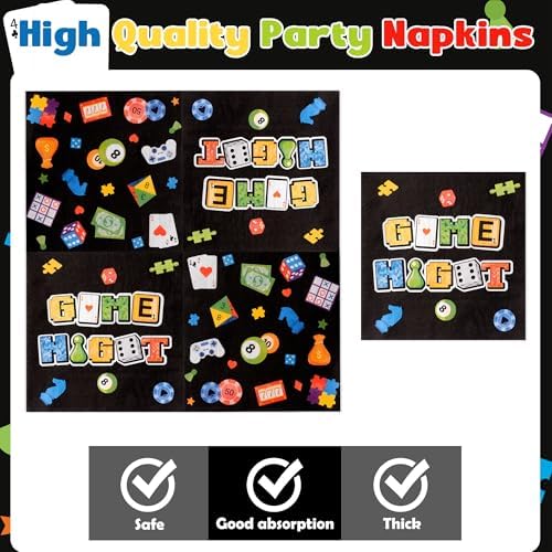 96Pcs Game Night Party Plates for 24 Guests