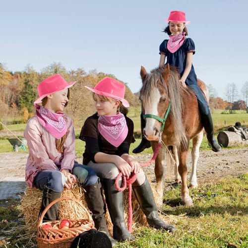 Haysandy 6 Piece Cowgirl Hat and Bandana Set