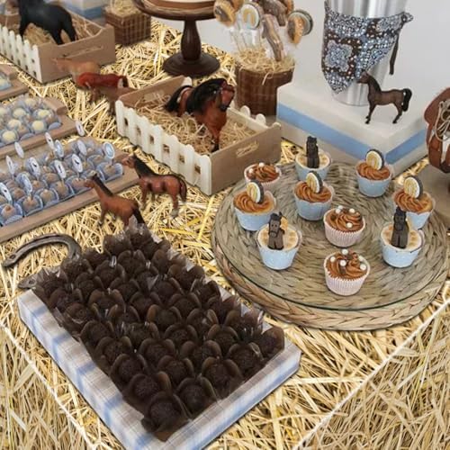 12 Pcs Straw Tablecloth Farm Party Decorations
