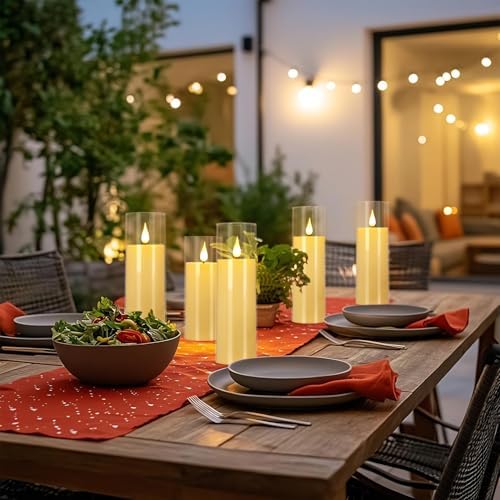 24-Pack A-Series Acrylic LED Flameless Candles with Remote Control