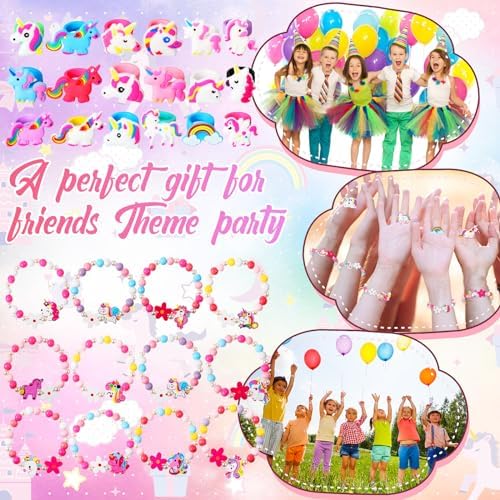 Tondiamo Unicorn Ring Bracelet Set 48 Pcs
