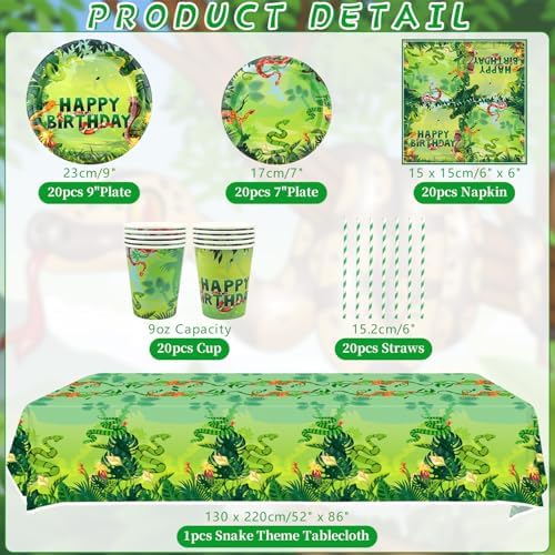 KEFAN Snake Party Tableware Set for 20 Guests