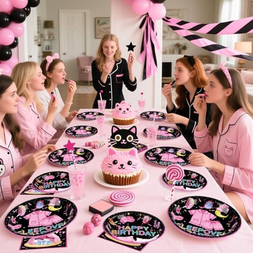 Grencian 96 Pcs Sleepover Party Supplies Set