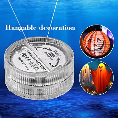 HL 12pcs Battery Powered Submersible LED Lights Pink