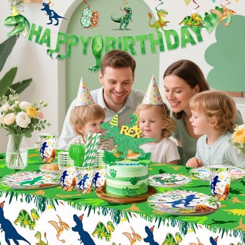 154ps 3rd Birthday Dino Party Tableware Set