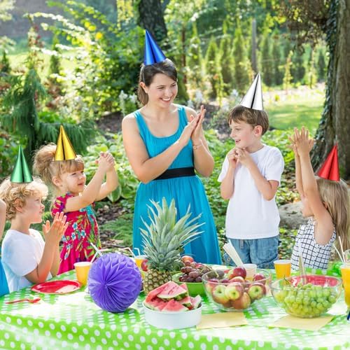 Geosar 400 Pcs Metallic Foil Birthday Hats for Adults