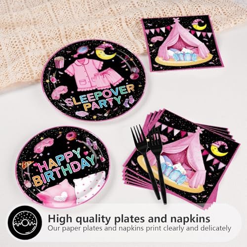 Grencian 96 Pcs Sleepover Party Supplies Set