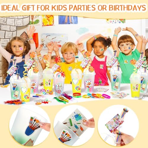 Tondiamo 206 Pcs Art Paint Party Favor Set