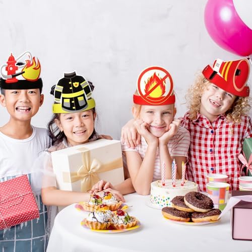 24 Pcs Fire Control Party Hats for Kids
