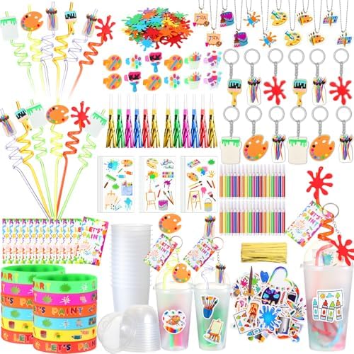 Tondiamo 206 Pcs Art Paint Party Favor Set
