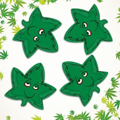 50PCS Green Leaf Shaped Paper Plates 87inch Party Set
