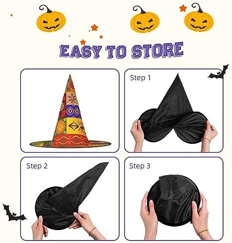 African National Patterns Print Witch Hat for Halloween and Parties