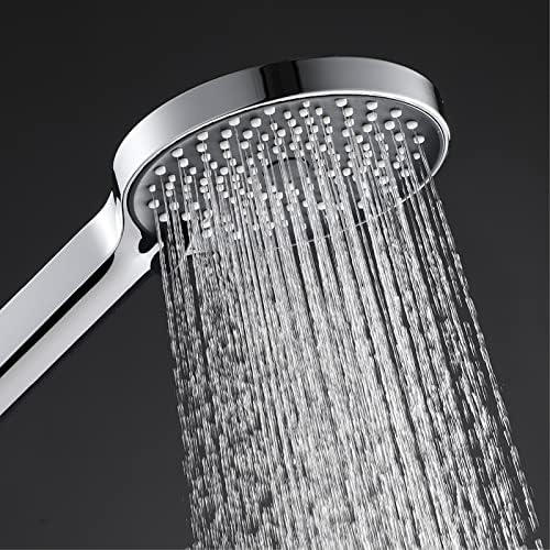 UWEREBFM Chrome Handheld Shower Head Set with 3 Settings and 15M Hose