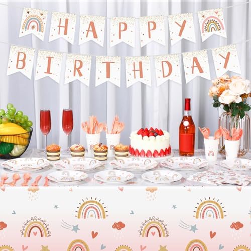 Hestya Boho Birthday Party Tableware Set 145 Pcs