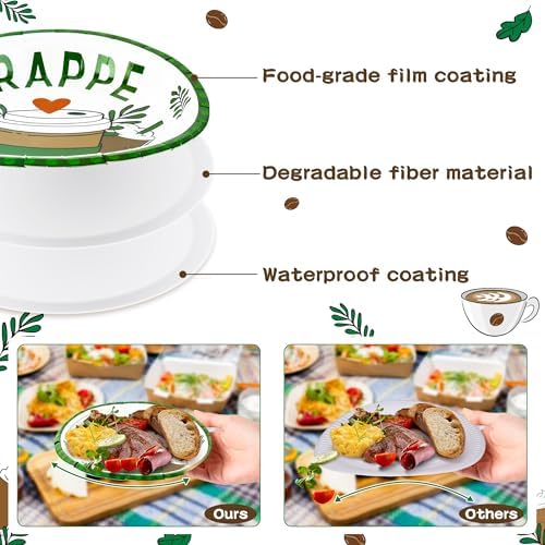Frappe Coffee Themed Party Tableware Set 96Pcs