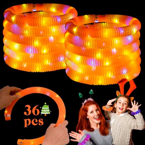 Orange 36 Pack Light Up Party Favors with Glow Sticks
