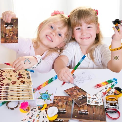 72 Pcs Western Cowboy Party Favor Set