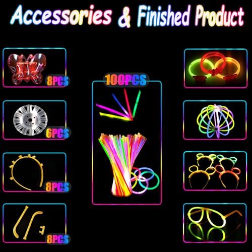 FODYNE 170 PCS Glow in the Dark Party Supplies