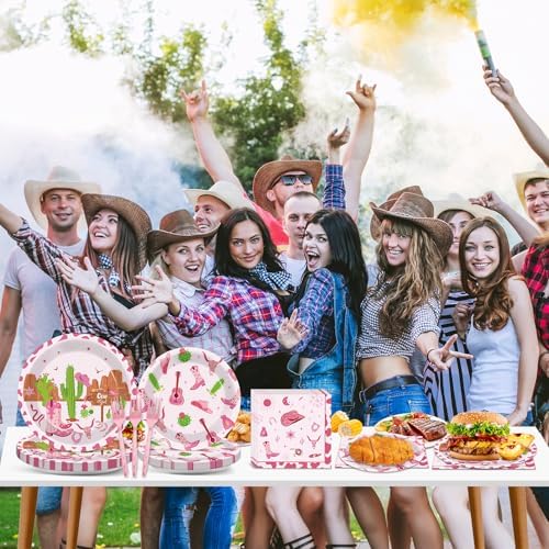 96Pcs Western Cowgirl Party Tableware Set