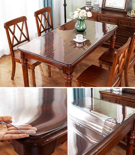 Clear Vinyl Tablecloth Protector Rectangle 15mm Thick