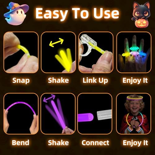 150 Pack Halloween Glow in the Dark Party Favors
