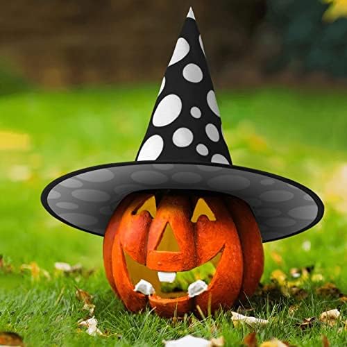 Black And White Polka Dot Witch Hat For Halloween Parties