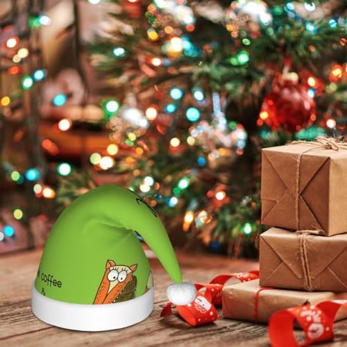 Salelf Santa Hat for Kids Christmas Plush Headwear