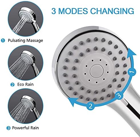 UWEREBFM High Pressure Handheld Shower Head Set