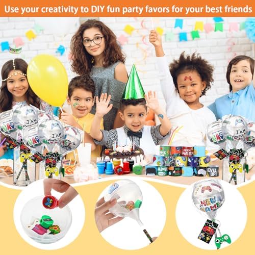 HyDren 212 Pcs Game Themed Party Favor Set
