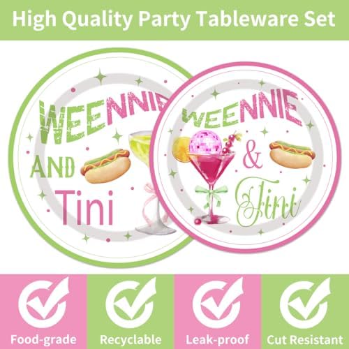 EUOYUFO 96Pcs Martini Party Tableware Set