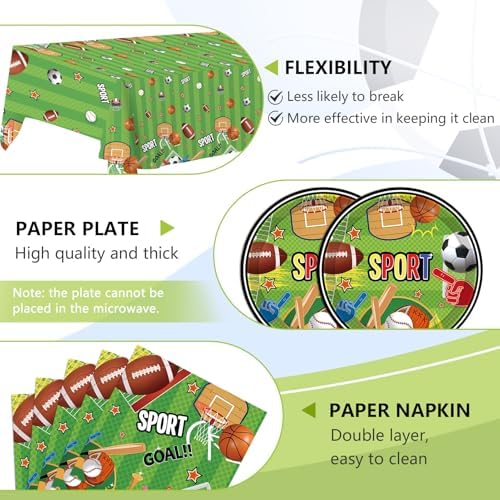 41Pcs Sports Themed Birthday Party Decorations Set