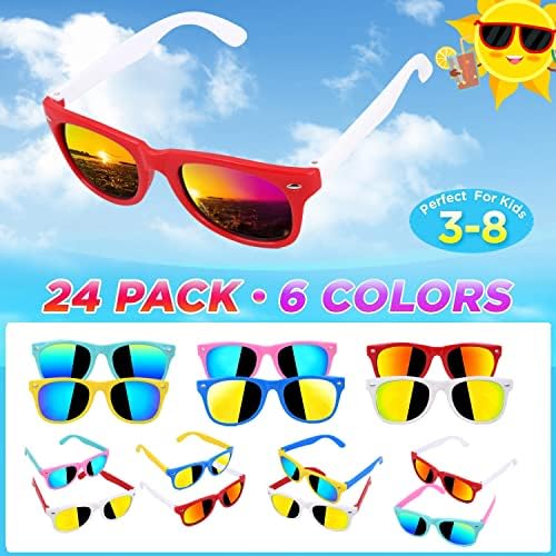 Widiso Kids Sunglasses Bulk 24 Pack Party Favors