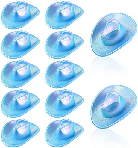 Sotiff Neon Blue Mini Cowboy Hat Party Decoration