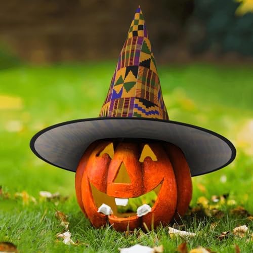Jbyjbx African Weaving Print Witch Hat Party Costume Decor