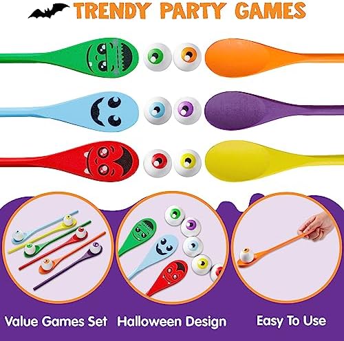 JOYIN Halloween Egg and Spoon Race Game Set