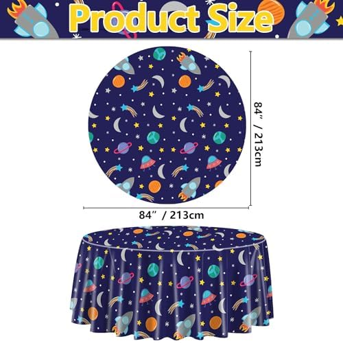 Outer Space Tablecloths 84x84 Inch 3 Pack for Birthday Party
