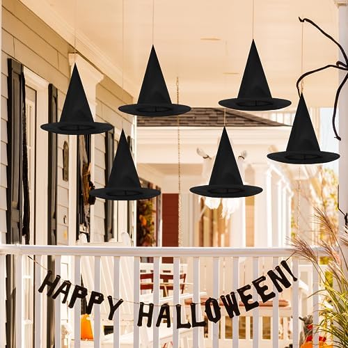 Aneco Halloween Witch Hats 12 Pcs Black One Size