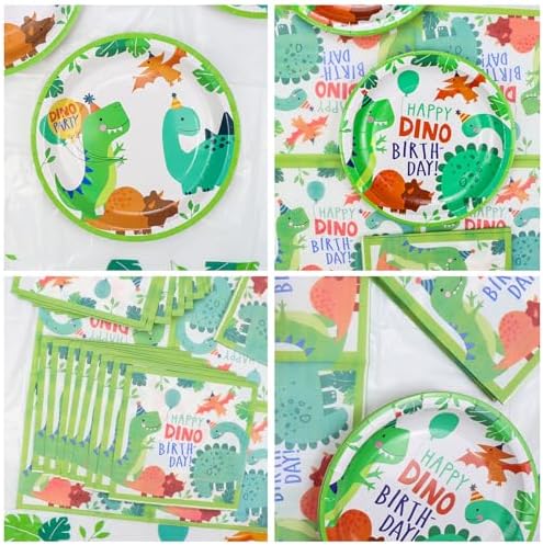 Dinosaur Birthday Party Supplies Set for 40 Guests