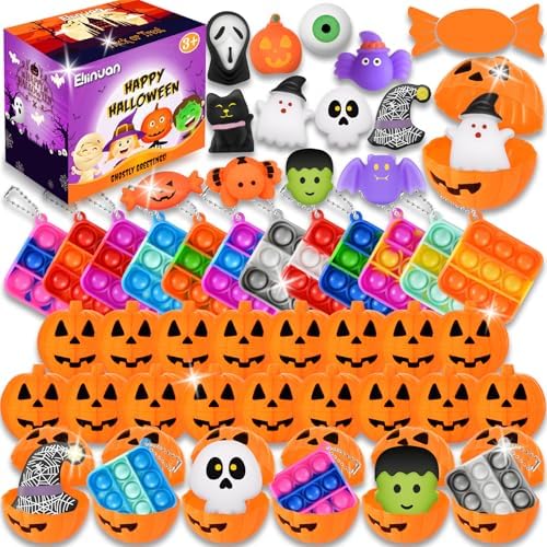 48 Halloween Party Favor Toys Pack with Treats