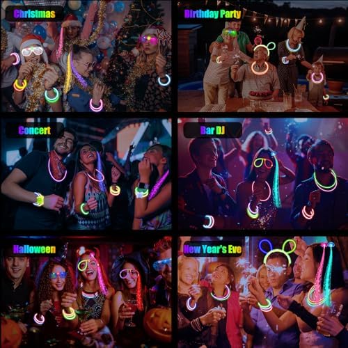 170PCS Glow in the Dark Party Supplies Set