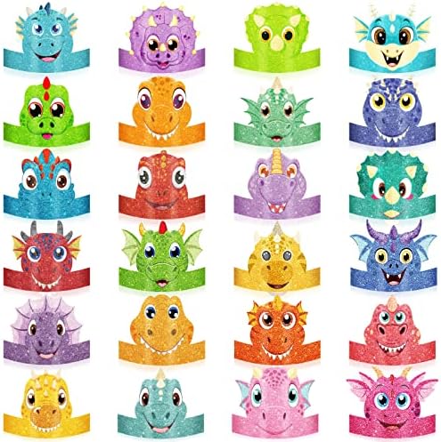 48 Pcs Dinosaur Party Hats Kids Birthday Decor