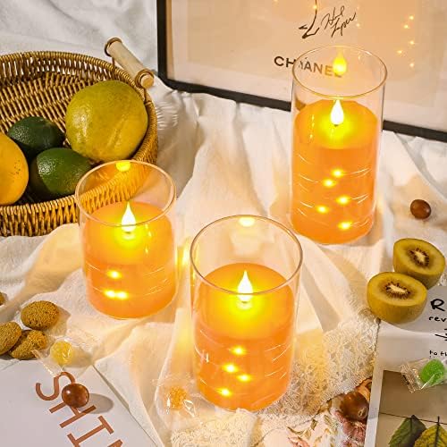 Da by Flameless Candles with Remote Control Set of 3