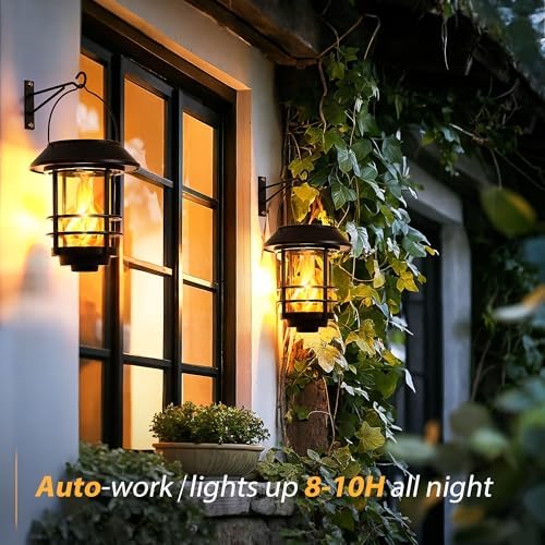 Otdair Solar Wall Lantern Outdoor 2 Pack