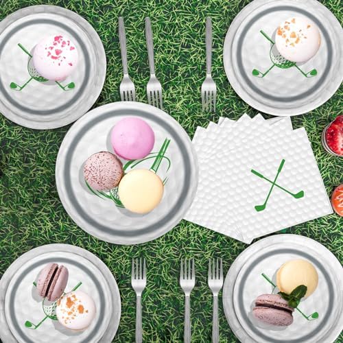 Golf Party Tableware Set for 24 Guests